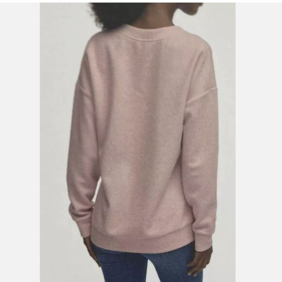 Marc New York Women's Cozy Ribbed V Neck Long Sleeve Pullover Top ,Rosewater,XXL - Picture 2 of 4